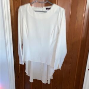Elegant White High-Low Blouse